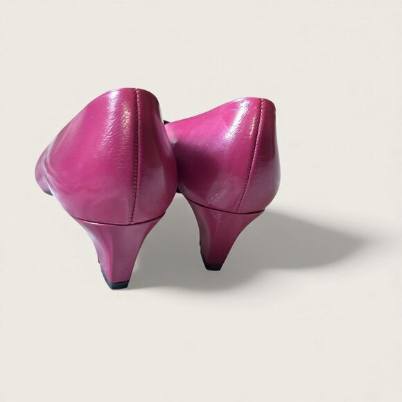Naturalizer Hot Pink Leather Pumps 80s/90s Vintage Soft Shoes, Size 6.5 - Picture 5 of 10